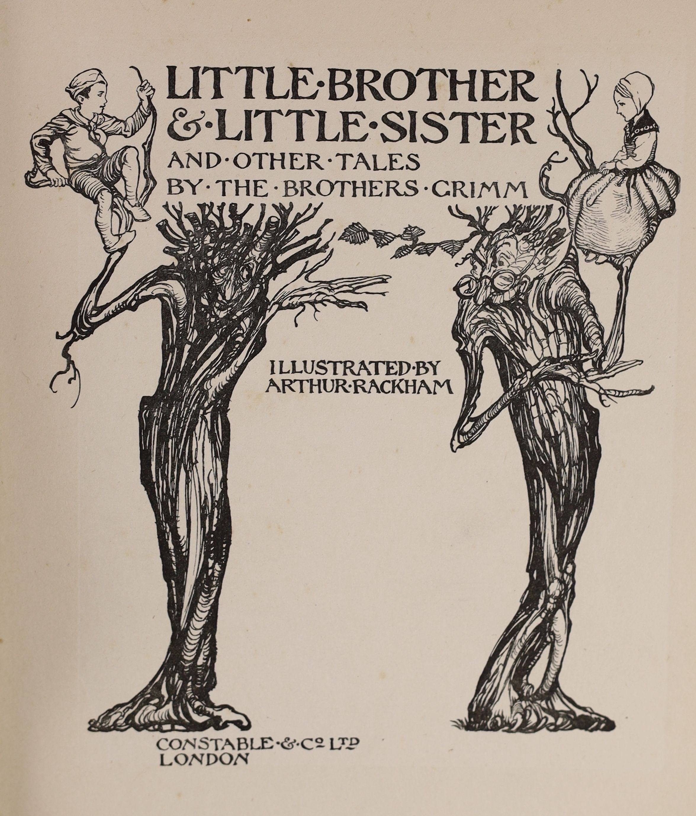 Rackham, Arthur (illustrator) - 4 works:- A Midsummer Night’s Dream, with 40 tipped-in colour plates, 1908, Book of Pictures, 1913; Undine, 1920 and Little Brother & Little Suster, 1917, all 4to, cloth bound.